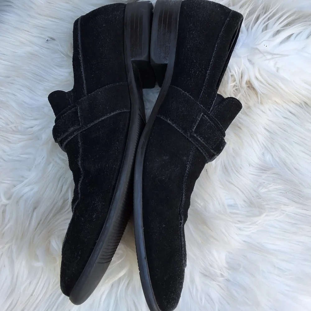 Stacy Adams‎ Black suede stylized loafers 11.5
